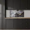 Marmer - Abstract - Goud - Grijs keuken achterwand 2 middel -sfeer1