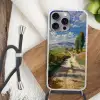 Mensen - Wandelen - Zandpad - Velden Hoesje iPhone 16 Pro Max met koord klein -sfeer4