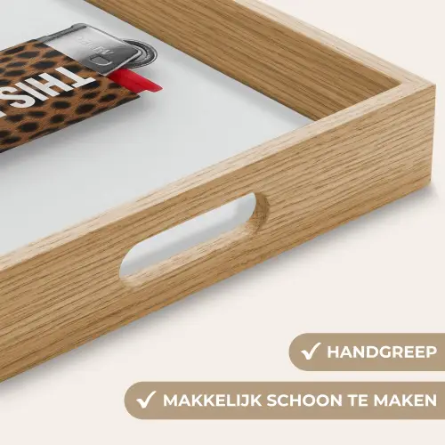 Aansteker - Quote - Panterprint Dienblad Rechthoek middel -USP_HandgreepNL