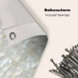 Parelmoerglans - Wit - Schelp Balkonbeschermer Duitsland klein 596 -closeup_NL