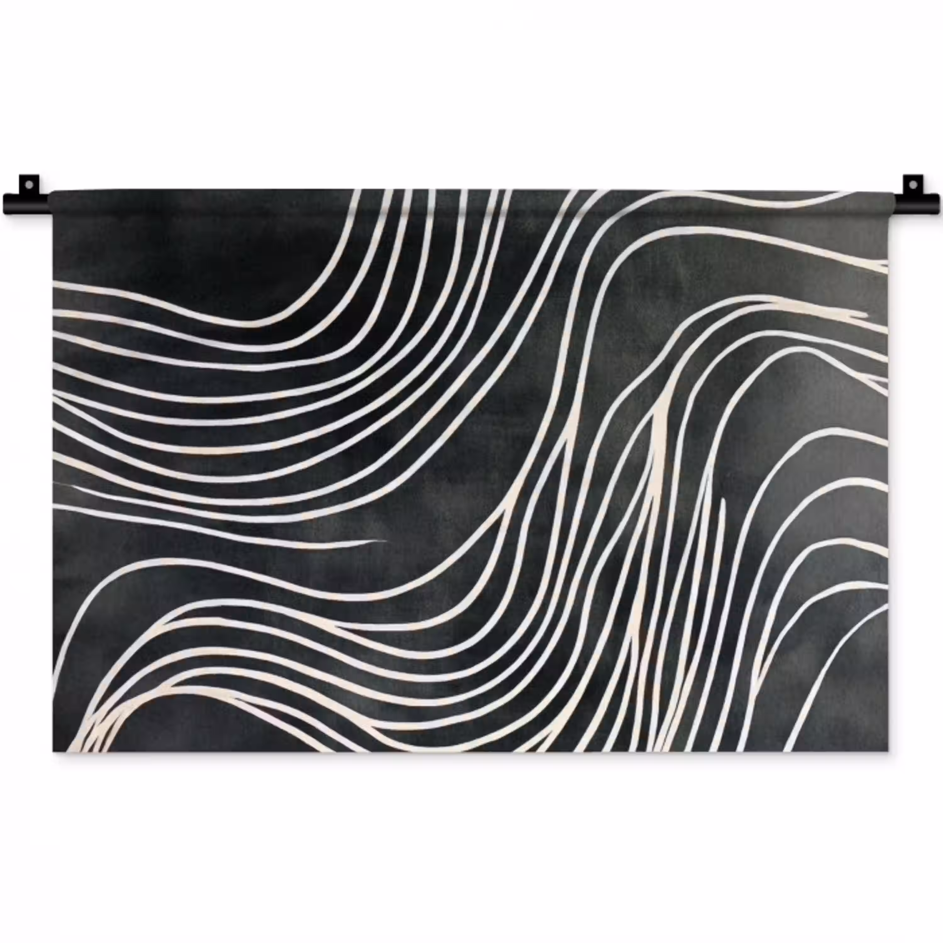 Lijnen - Patroon - Abstract - Wit Wandkleed katoen klein -zz3d