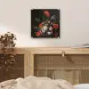 Stilleven met bloemen en een horloge - Schilderij van Abraham Mignon plexiglas 5mm klein -sfeer4