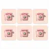 Draaischijftelefoon - Retro - Roze onderzetter kurk middel -3d