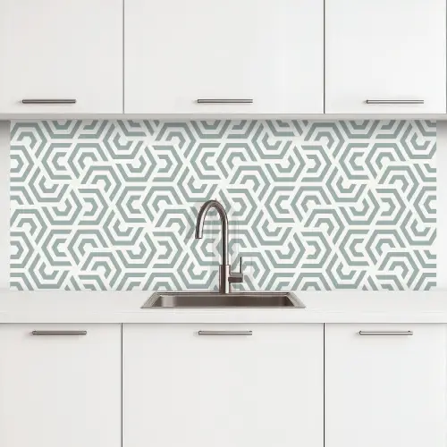 Design - Lijn - Patroon - Groen keuken achterwand 2 middel 871 -3d