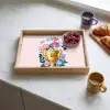 Trofee - Best Mom - Bloemen - Kleurrijk Dienblad Rechthoek middel -sfeer2