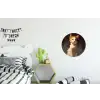 Kat - Geschilderd - Artistiek - Wit Wandcirkel aluminium klein -kinderkamer