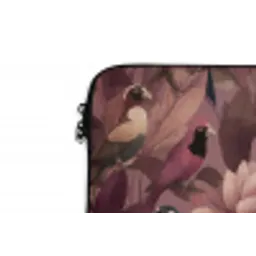 Vogels - Bladeren - Roze laptophoes neopreen klein 279 -detail