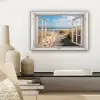 Raam - Zee - Kust - Natuur - Doorkijk - Strand - Waddenzee canvas 2cm klein -sfeer6
