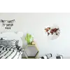 Wereldkaart - Koffie - Marmer Wandcirkel aluminium klein -kinderkamer