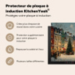 Kerstsfeer - Stadsplein - Kleurrijk Inductie beschermer vinyl 3mm middel -usfeer2_FR