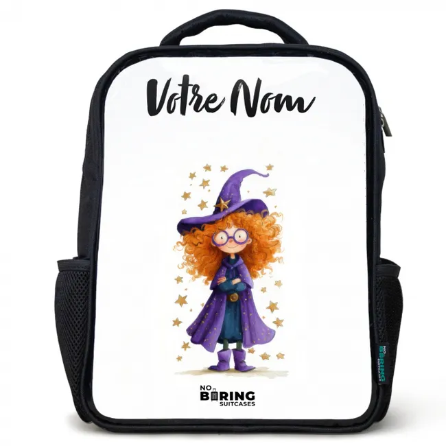 Sterrenmagie met krullen Rugzak - Zwart middel -3d