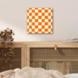 Schaak - Patroon - Oranje aluminium wit klein 46 -sfeer3