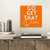 Oranje - Blauw - Go get that dream aluminium wit klein -sfeer1