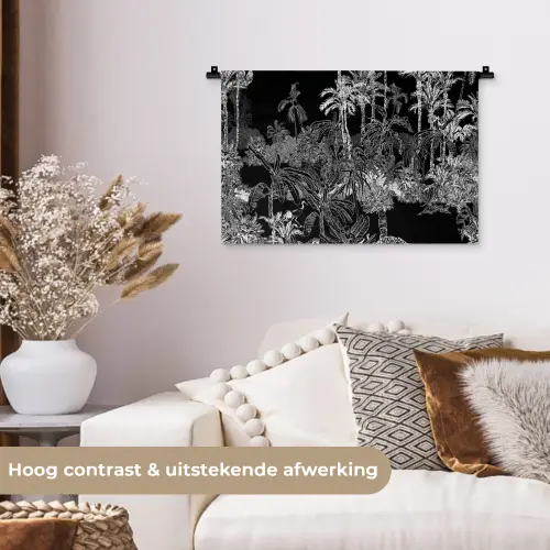 Palm - Jungle - Tropical Wandkleed katoen klein -sfeer1