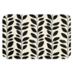 Botanisch - Dessin - Zwart - Beige WCmat klein 1009 -3d