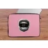 Mond - BLAH BLAH - Roze laptophoes neopreen klein -tafel