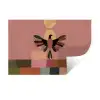 Illustratie - Vogel - Vlakken - Kleurrijk Muursticker klein -3d