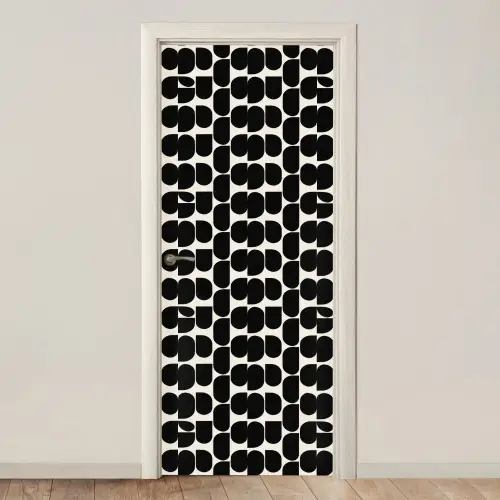 Modern - Patroon - Zwart deurposter klein 289 -3d_beige