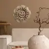 Gezichtje - Zon - Zand - Getekend Wandcirkel behangsticker klein -sfeer1