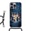 Winter - Gnooms - Eekhoorns - Meerkleurig Hoesje iPhone 16 Pro Max met koord klein -3d