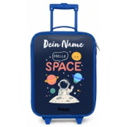 Astronaut - Quote - Planeten - Sterren Kinderkoffer - Blauw klein -zz3dotto