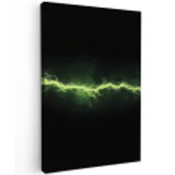Gaming - Elektriciteit - Lijn - Vonken - Groen Tuinposter op houten frame 2 cm dik middel -3d