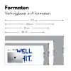 Blauw - Quote - Wit Muismat XXL klein -sfeer5