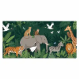 Tropisch - Jungle -  Groen Muismat XXL klein -3d_leeg