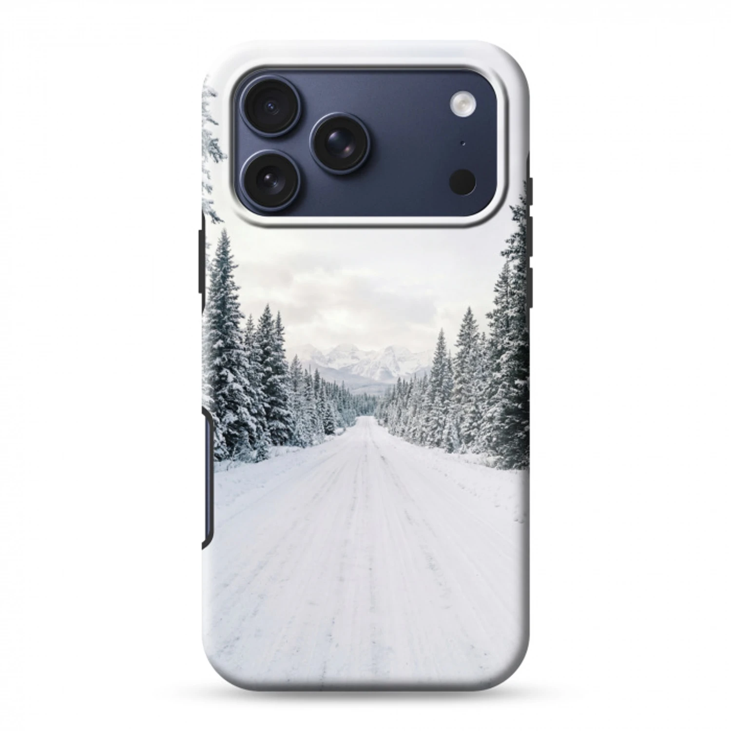Weg - Sneeuw - Naaldbos - Winter - Avontuurlijk Toughcase MagSafe Apple iPhone 17 Pro Max klein -3d