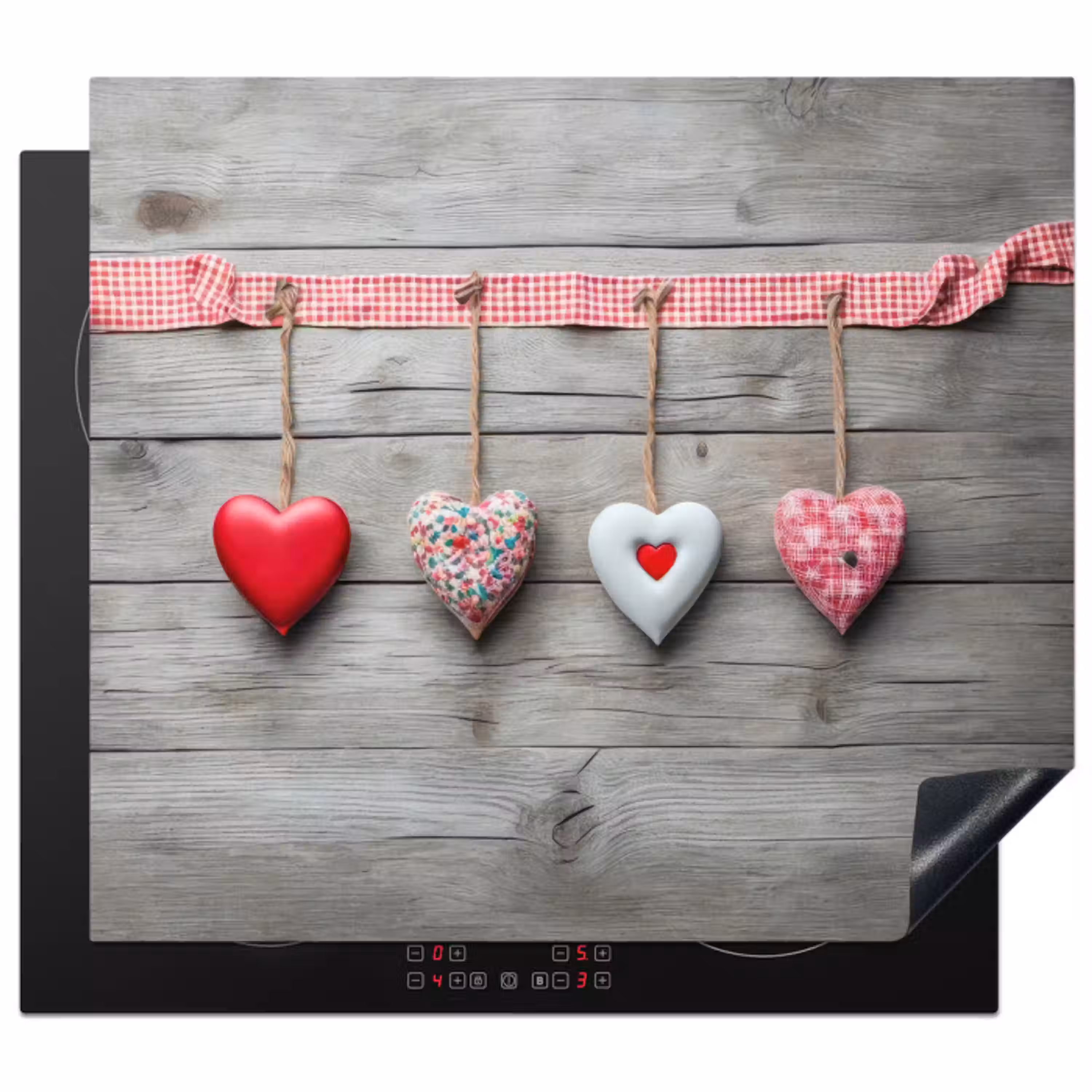 Liefdeslied op Hout Inductie beschermer vinyl 3mm middel -3d