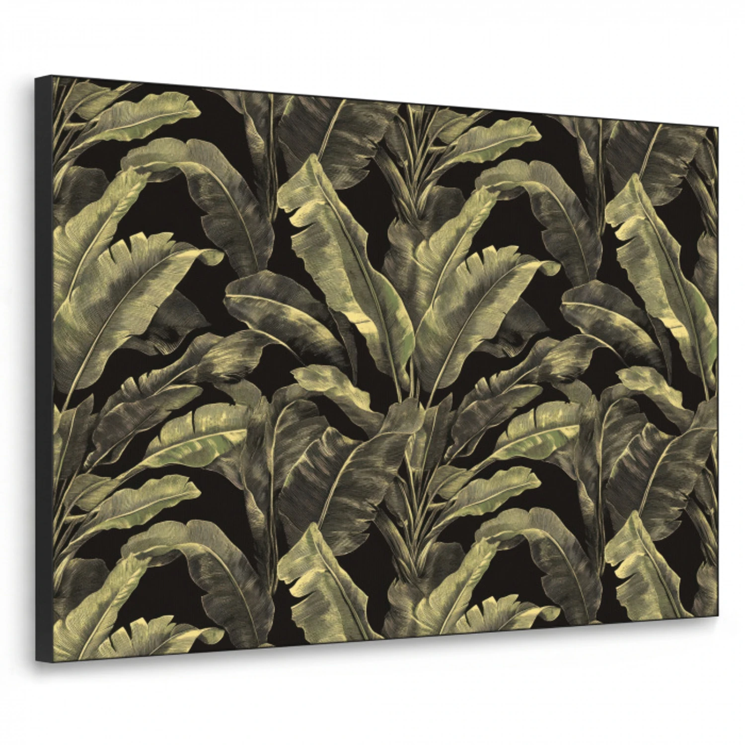 Botanisch - Bladeren - Groen Textielframe zwart klein 947 -3d