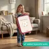 Voetbal in beige pastel kleuren Kinderkoffer - Roze klein -sfeer2_NL