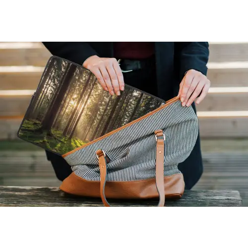 Bos - Gras - Zonlicht laptophoes neopreen klein -tas