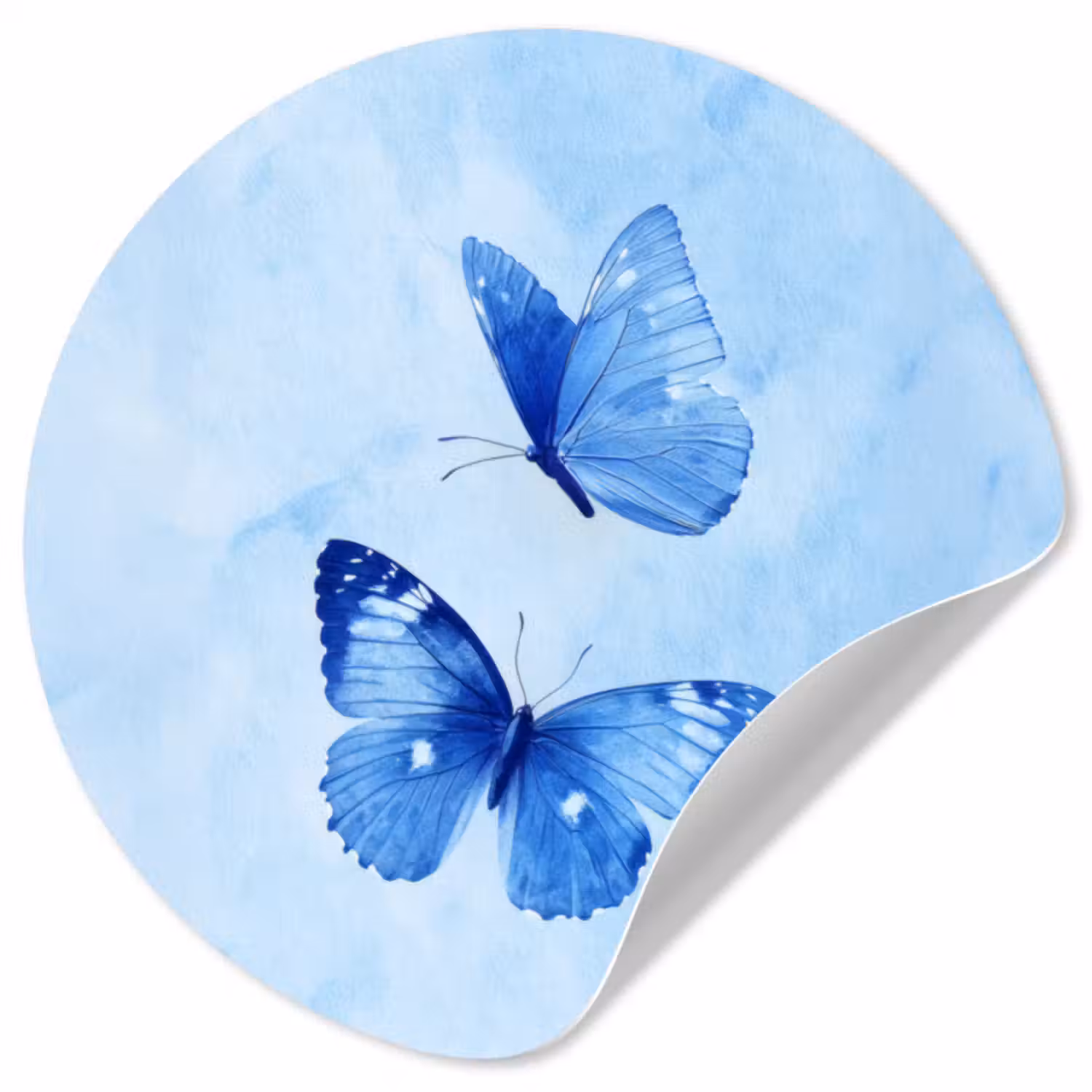 Behangcirkel - Vlinders - Sierlijk - Blauw