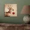 Kerst - Hert - Gewei - Kerstbal - Rendier aluminium wit klein -sfeer2