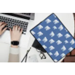 IJsbeer - Patroon - Blauw laptophoes neopreen klein 279 -bureau