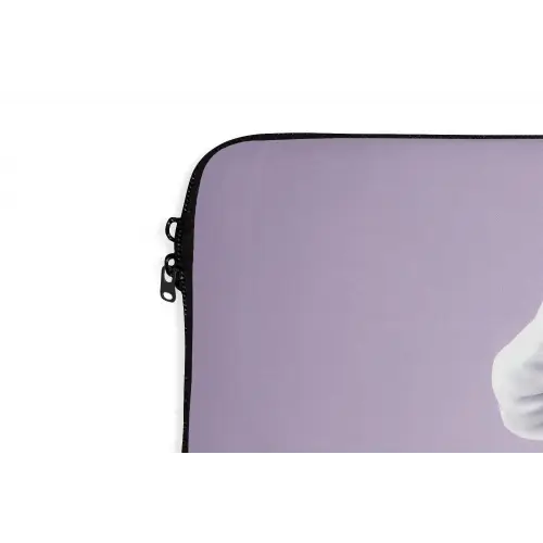 Pinguïn - Koksmuts - Lief - Paars laptophoes neopreen klein -detail