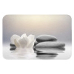 Stenen - Lotus - Wit - Water - Zen Badmat klein -3d
