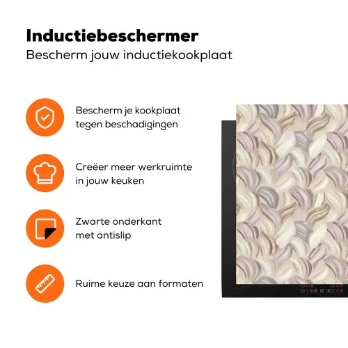 Abstract - Golvend - Pastel Inductie beschermer vinyl 3mm klein 276 -zzzzzzz-td-ups