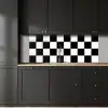 Schaakbord - Patronen - Zwart Wit keuken achterwand 2 middel 871 -sfeer1