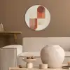 Bogen - Beige - Vormen Akoestische PET Vilt - Rond klein -sfeer1