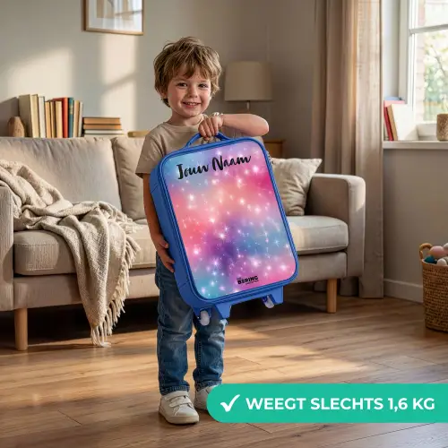 Sterren - Abstract - Kleuren Kinderkoffer - Blauw klein -sfeer2_NL