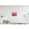 Graffiti - Vintage - Zwart - Street art - Roze - Banksy textielposter latten blank klein -kinderkamer