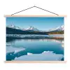 Landschap - Winter - Meer - Bergen - Uitzicht - IJs textielposter latten blank klein -3d