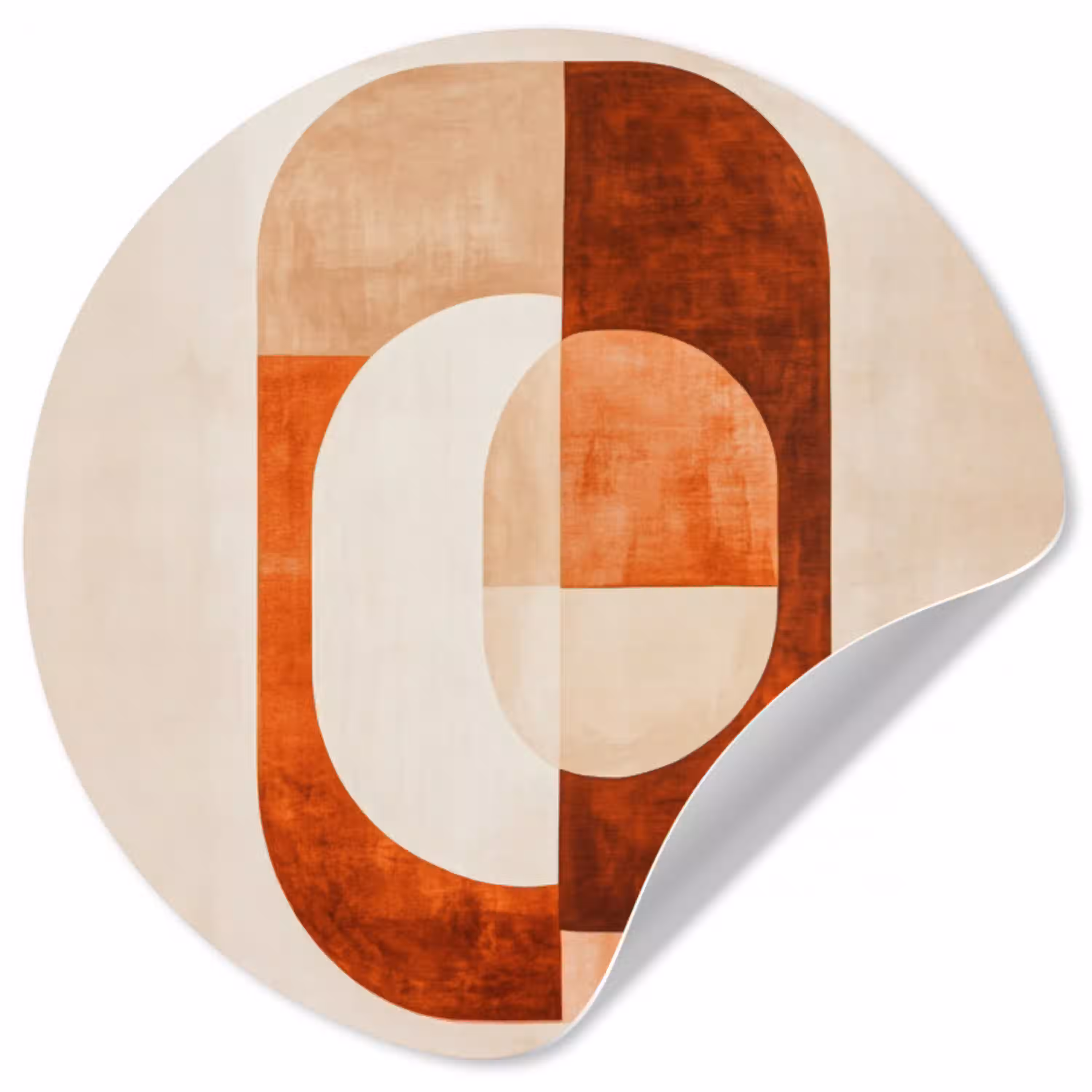 Illustratie - Abstract - Vormen - Rood Wandcirkel behangsticker klein -3d