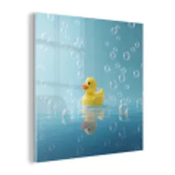 Bubbels - Badeend - Geel plexiglas 5mm klein -z3d