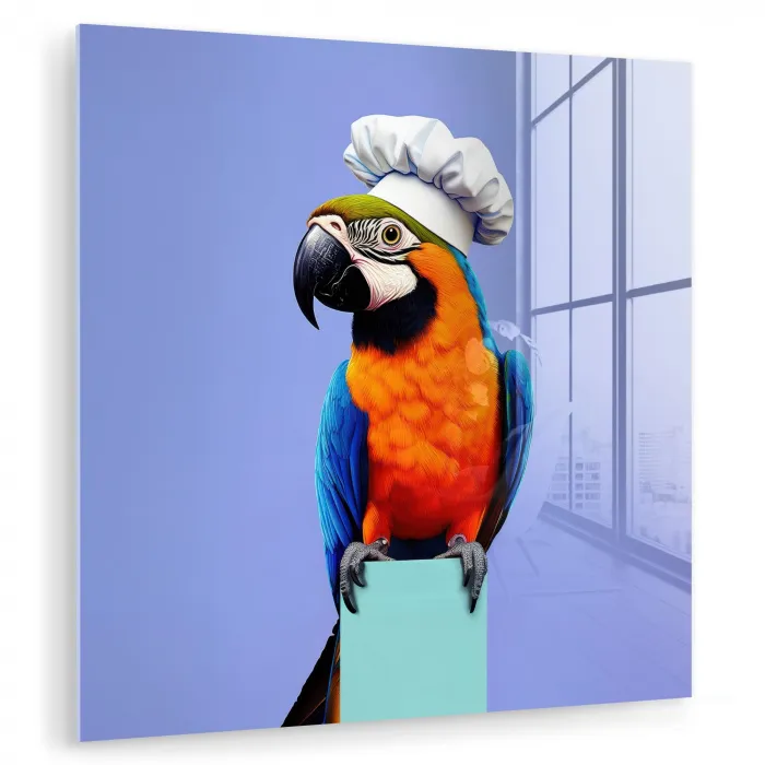 Papegaai - Koksmuts - Vogel - Leuk plexiglas 5mm klein -zzzproduct_nieuw