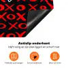 Zwart - Rood - Contrast - Liefde Inductie beschermer vinyl 3mm klein 276 -zzzzzzz-td-onderkant
