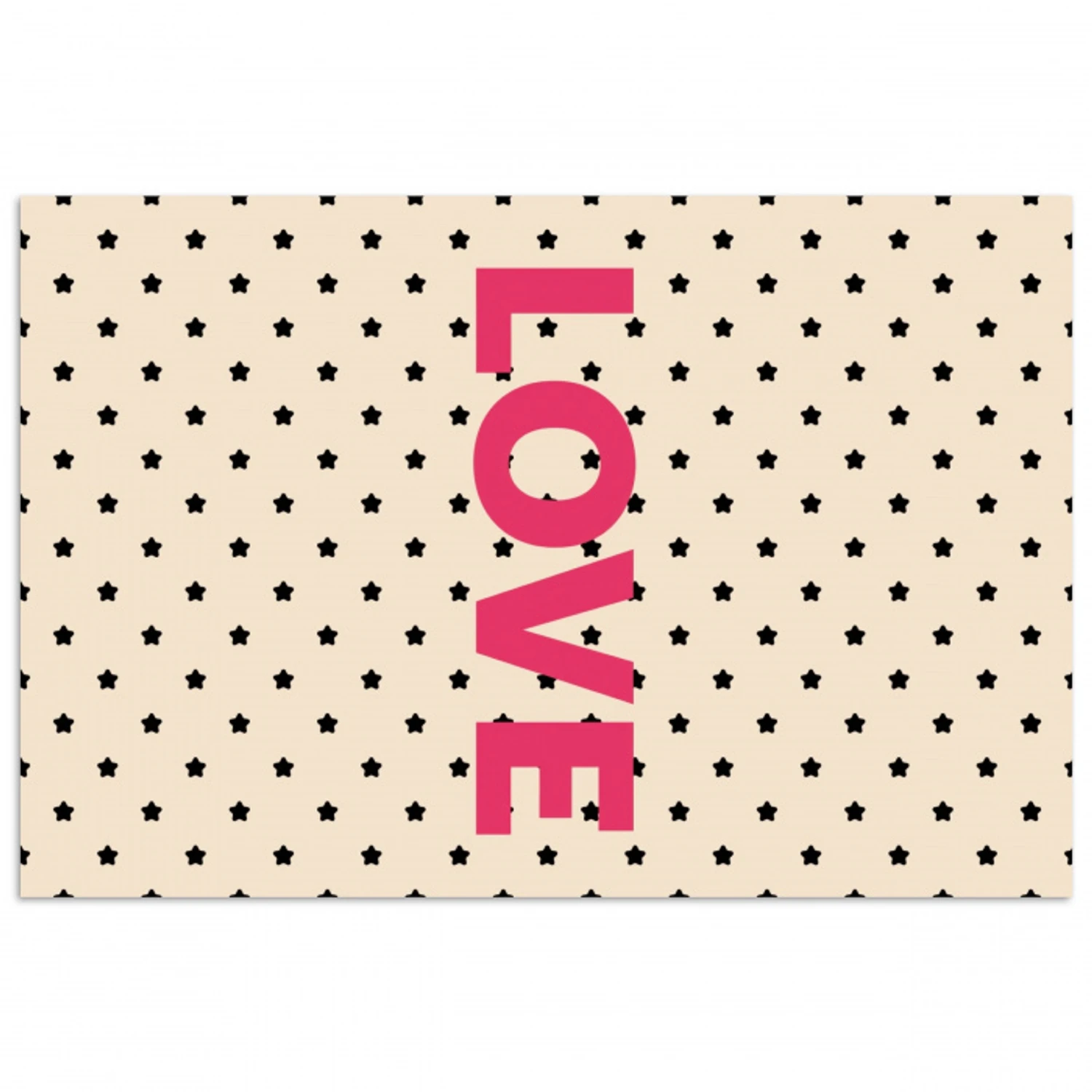 Love - Stippen - Roze poster papier klein -3d