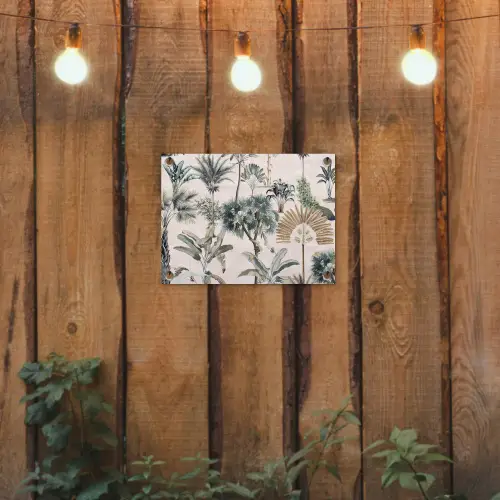 Bladeren - Monstera - Jungle - Tropical tuinposter los doek klein -sfeer1